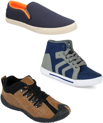 

Chevit Mens Pack of 3 Casual Shoes (Loafers, Sneaker Shoes) Loafers For Men(Multicolor, Mulicolor