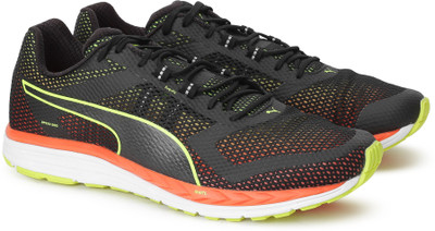 

Puma Speed 500 IGNITE Running Shoes For Men(Multicolor, Puma black-safety yellow-red blast