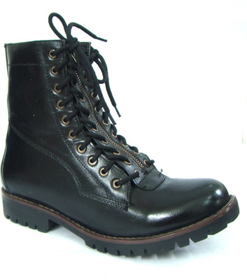 

ASM Black Pure Leather Flying Boot Boots For Men(Black
