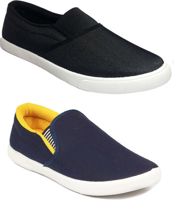 

JETTER Canvas Shoes For Men(Black, Yellow