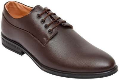 

HOSF Men's Brown Formal Synthtic Derby For Men(Brown