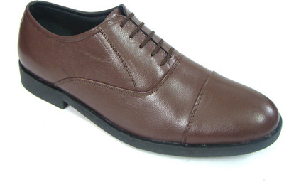 

ASM Tan pure Leather Oxford Shoes Lace Up For Men(Tan