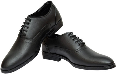 

HOSF Men's Leather Formal Lace Up For Men(Black