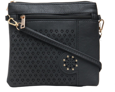 

Shopharp Women Casual Black Polyester Sling Bag