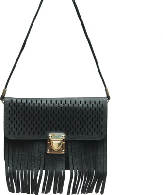

Shopharp Women Casual Black Polyester Sling Bag