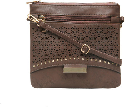 

Shopharp Women Casual Brown Polyester Sling Bag