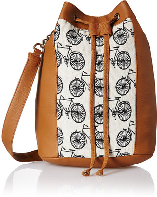 

Kanvas Katha Women Casual Black, White PU Sling Bag