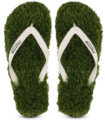 sole threads grass flip flops