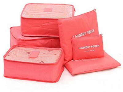 

Connectwide 6Pcs Travel Storage Bags Clothes Packing Cubes Luggage Organizer Pouch Small Travel Bag - Standard(Orange)