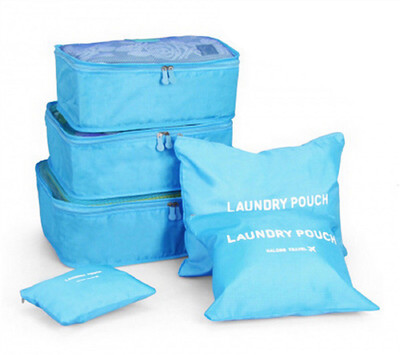 

Magnusdeal 6Pcs Travel Storage Bags Clothes Packing Cubes Luggage Organizer Pouch Small Travel Bag - Standard(Blue)