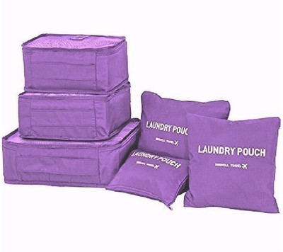 

Magnusdeal 6Pcs Travel Storage Bags Clothes Packing Cubes Luggage Organizer Pouch Small Travel Bag - Standard(Purple)