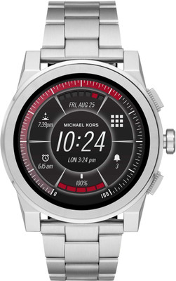 

Michael Kors Michael Kors MKT5025 Silver Smart Watches Blue Smartwatch(Silver Strap Free Size)