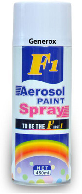 

Generox Multi Purpose Aerosl Spray Paint White White Spray Paint 450 ml(Pack of 1)