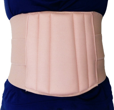 

RCE Lumber Support (LSD-02) Belt -Double Pull Presssuried Lower back waist Support for Unisex Adjustable Compression Lumbar Support (, Beige
