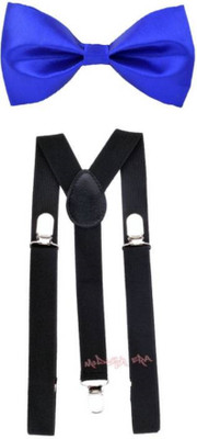 

Friendskart Y- Back Suspenders for Men(Black, Blue)