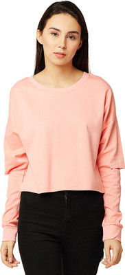 Miss Chase Full Sleeve Solid Women Sweatshirt