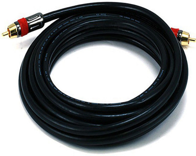 

monoprice TV-out Cable Subwoofer cable 25ft(Black, For Home Theater, 7.62)