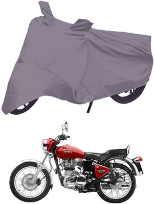 Deltakart Two Wheeler Cover for Royal Enfield(Bullet 350, Grey)