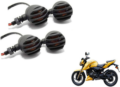 MOCKHE Front, Rear LED Indicator Light for TVS Apache 200(Yellow)