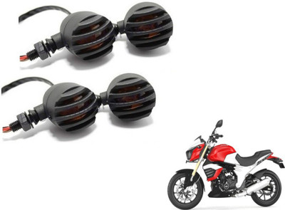 MOCKHE Front, Rear LED Indicator Light for Mahindra Mojo(Yellow)