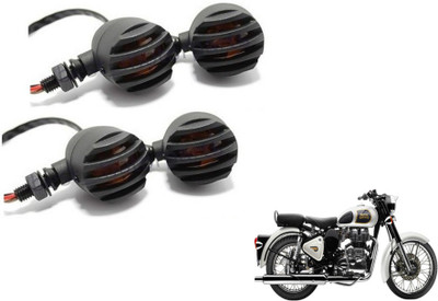 MOCKHE Front, Rear LED Indicator Light for Royal Enfield Classic 350(Yellow)