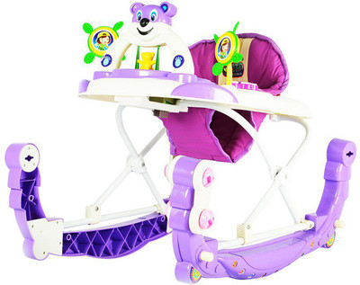 

Pandaoriginals Musical Walker & Rocker With Parent Rod(Purple)