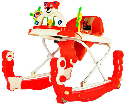 

Pandaoriginals Musical Walker & Rocker With Parent Rod(Red)