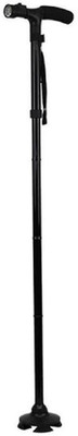 

Maharsh Magic cane folding LED safety walking stick 4 head pivoting trusty base (black) Walking Stick