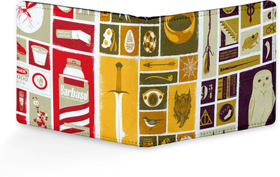 

SL COLLECTIONS Boys Multicolor Canvas, Artificial Leather Wallet(4 Card Slots)
