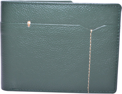 

Cut The Chase Men Brown Genuine Leather Wallet(9 Card Slots), Green leather