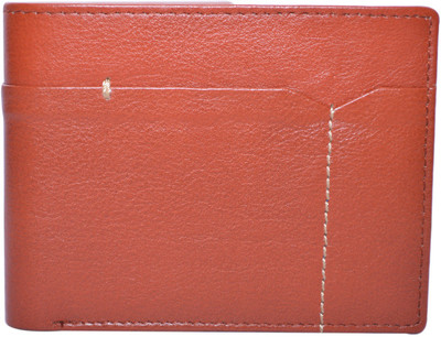 

Cut The Chase Men Tan Genuine Leather Wallet(9 Card Slots), Tan leather
