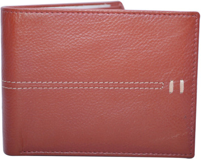 

Cut The Chase Men Tan Genuine Leather Wallet(8 Card Slots), Tan leather