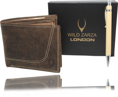 

wild zarza london Men Brown Genuine Leather Wallet(11 Card Slots)