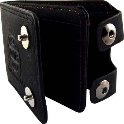 

Bovi'S Men Black Artificial Leather, Fabric Wallet(9 Card Slots)