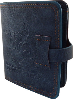 

Bovi'S Men Grey Artificial Leather, Fabric Wallet(9 Card Slots)
