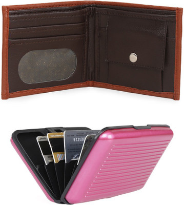 

ABLOOM Men Brown Genuine Leather Money Clip(6 Card Slots)