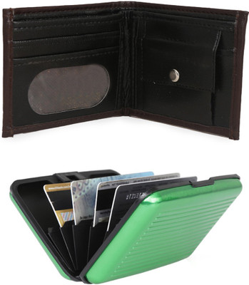 

ABLOOM Men Brown Genuine Leather Money Clip(6 Card Slots)