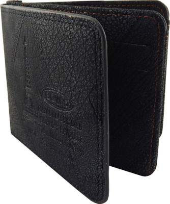 

Bovi'S Men Grey Artificial Leather, Fabric Wallet(9 Card Slots)
