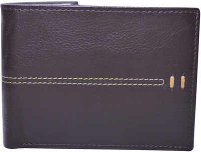 

Cut The Chase Men Brown Genuine Leather Wallet(8 Card Slots), Brown leather