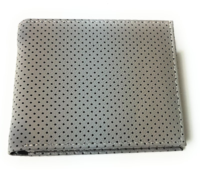 

11e Men Grey Artificial Leather Wallet(3 Card Slots)