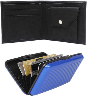 

ABLOOM Men Black Genuine Leather Money Clip(6 Card Slots)