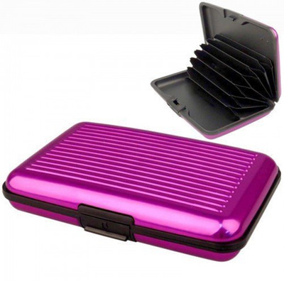 

DELTOYHUT Men Pink Plastic Card Holder(8 Card Slots)