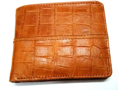 

Generic Men Khaki Genuine Leather Wallet(7 Card Slots), Muddy khaki