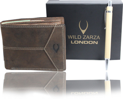 

wild zarza london Men Tan Genuine Leather Wallet(11 Card Slots)