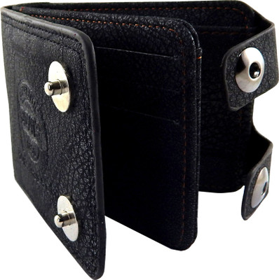 

Bovi'S Men Grey Artificial Leather, Fabric Wallet(9 Card Slots)