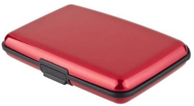 

DELTOYHUT Men Red Plastic Card Holder(8 Card Slots)