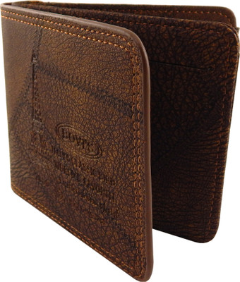

Bovi'S Men Brown Artificial Leather, Fabric Wallet(9 Card Slots)