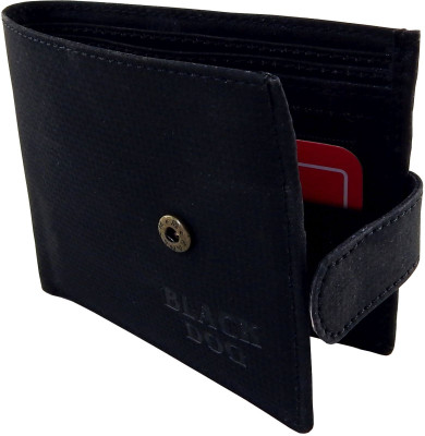 

Black Dog Men Black Artificial Leather, Canvas, Fabric Wallet(4 Card Slots)