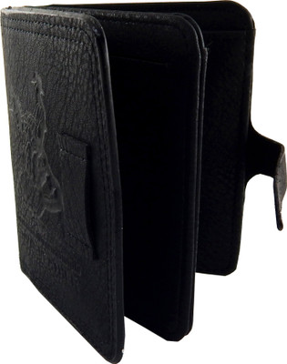 

Bovi'S Men Black Artificial Leather, Fabric Wallet(9 Card Slots)