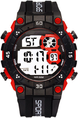 

DIRAY DR317G2-BlackRed Hard-Core Speed Look Alarm & Digital Chronograph Watch - For Men